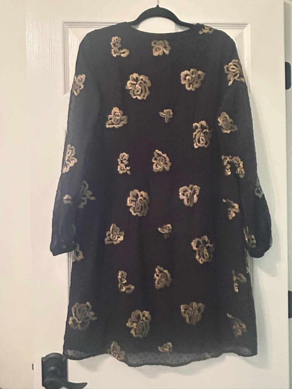 CAbi Black Jacket with Gold Floral Detail - Picture 6 of 6